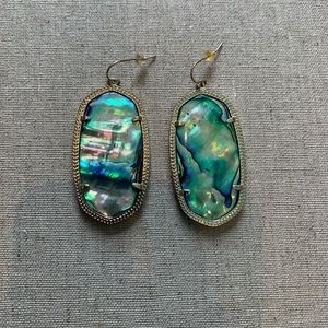 Kendra Scott Elle Gold Drop Earrings in Abalone